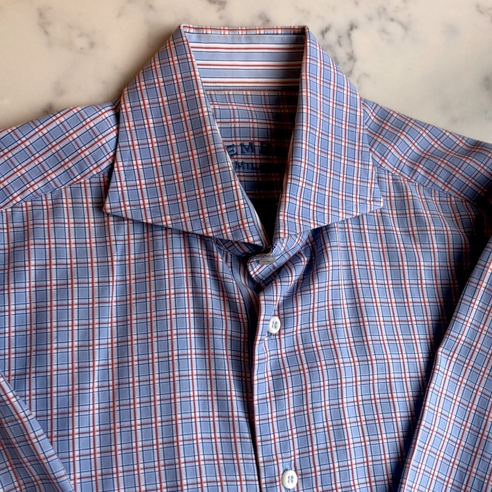 Like new Gemelli Milano mens shirt size 15 ½ Large